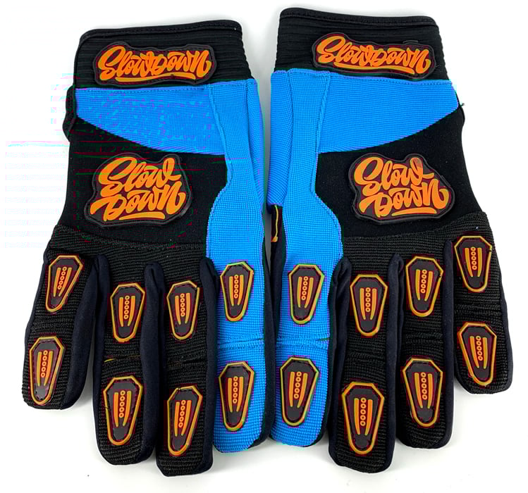 Slowdown Blue and Orange Gloves