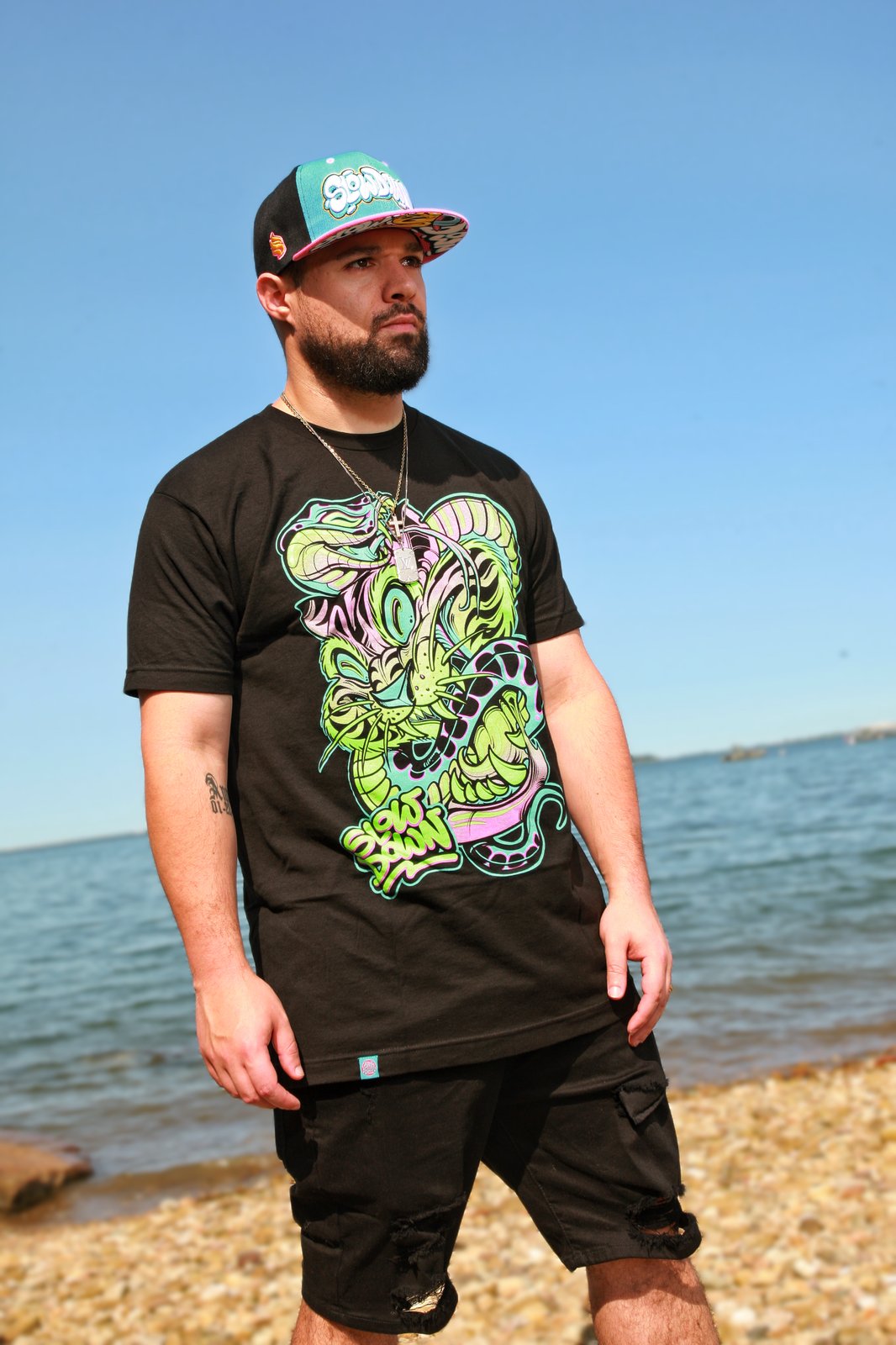 Neon Tiger Snake Tee