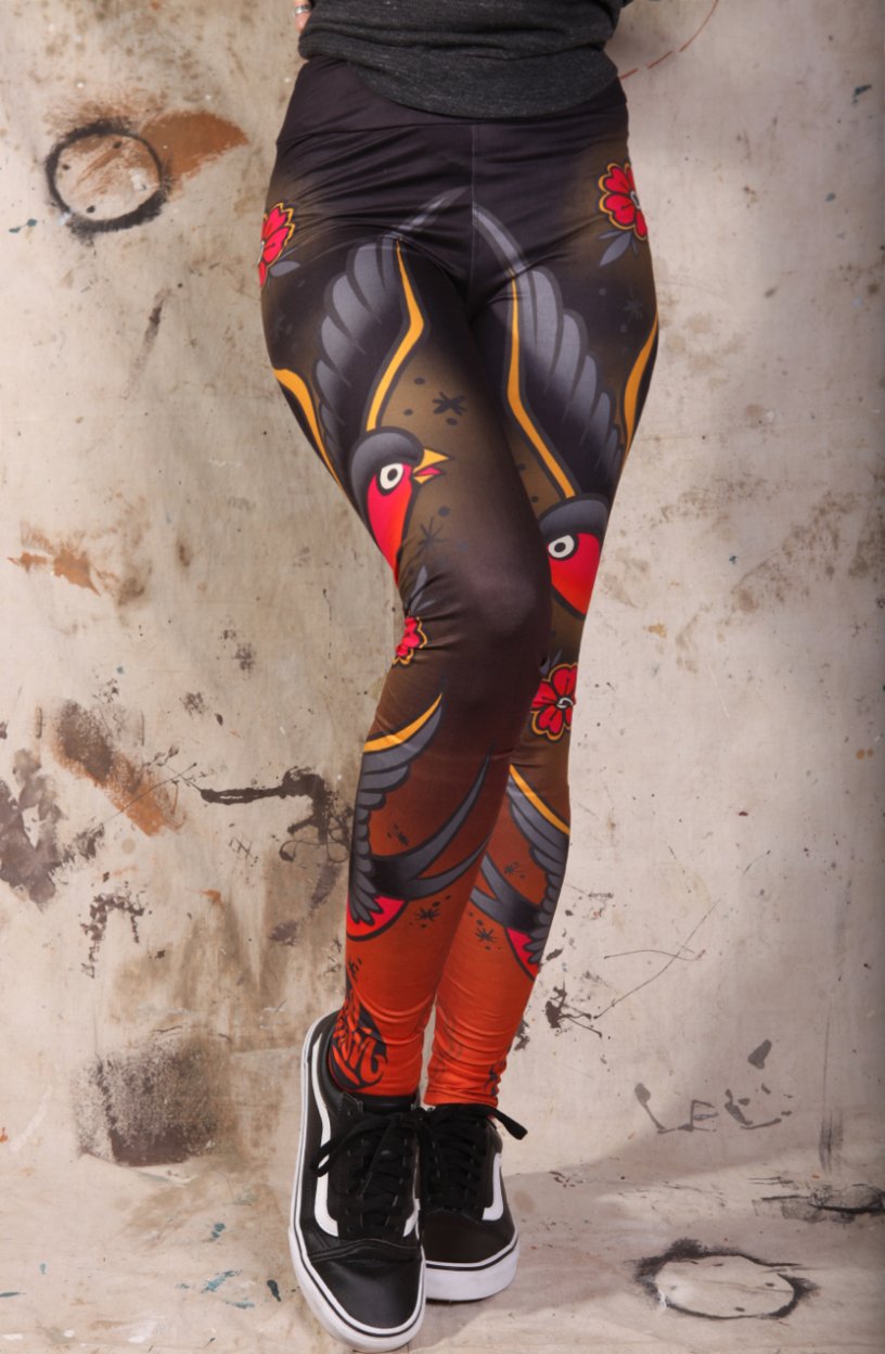 Slowdown Traditonal Tattoo Leggings