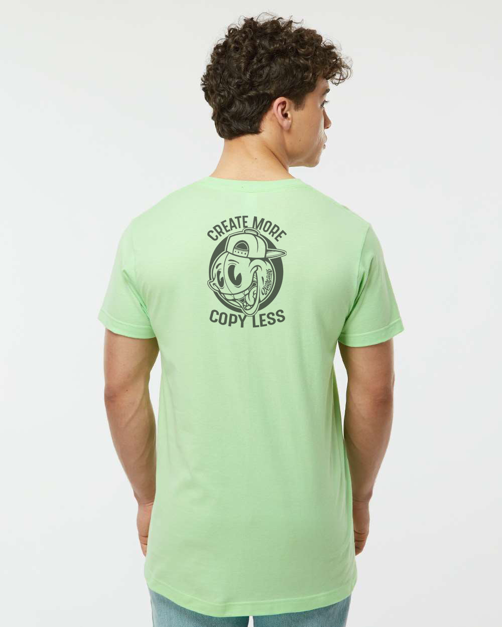Create More Copy Less Neo Mint tee