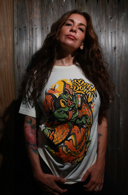 The Halloween Bat and Pumpkin tee