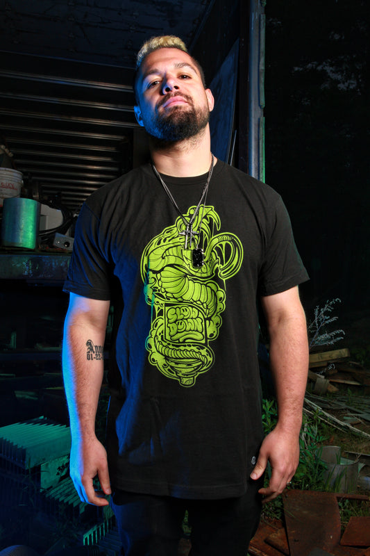 Green Graffiti Snake Tee