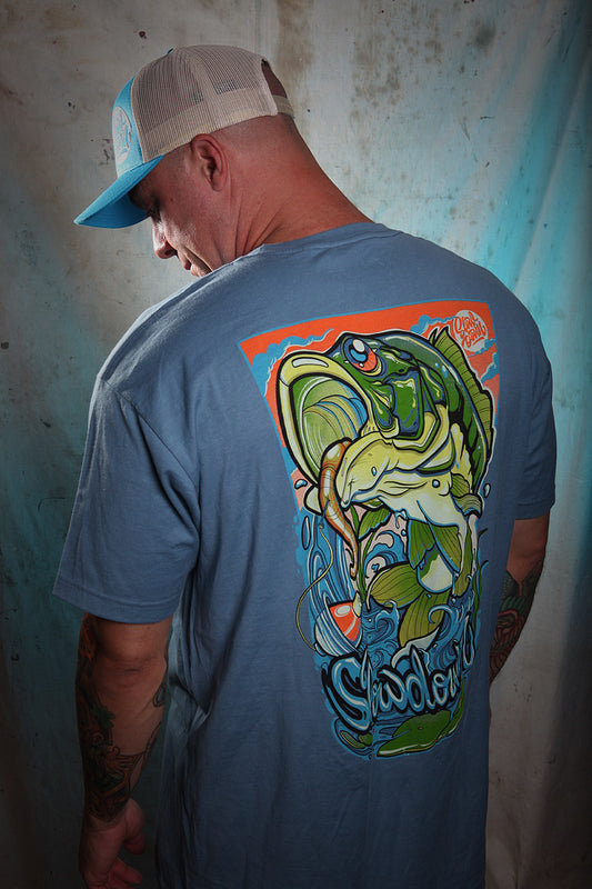 2020 Bass Fishing Tee Slate Blue