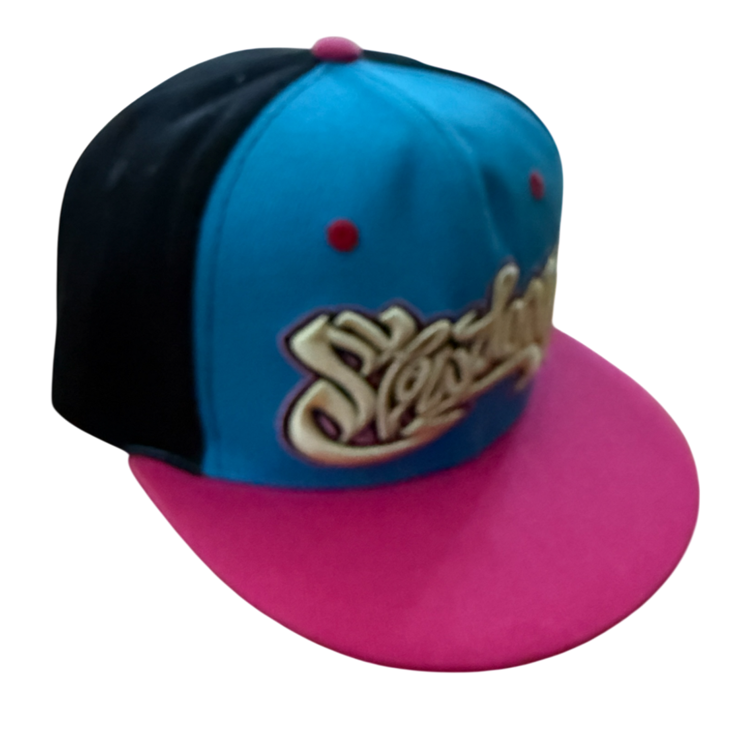 Blue and Pink Snake Snapback