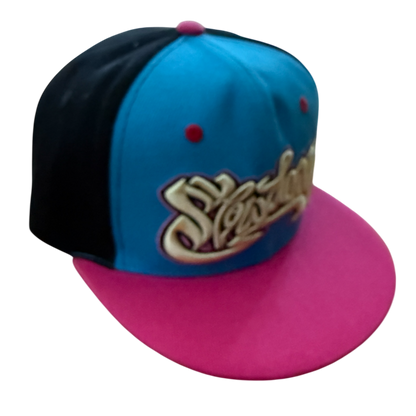 Blue and Pink Snake Snapback