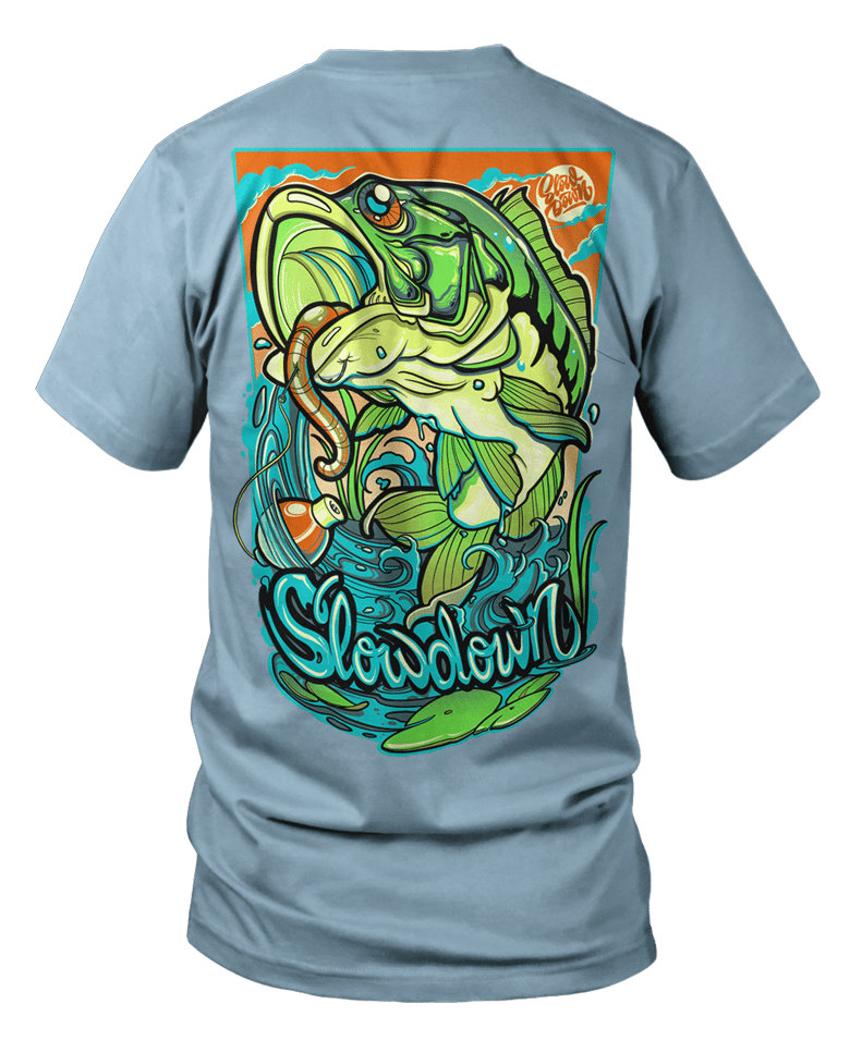 2020 Bass Fishing Tee Slate Blue